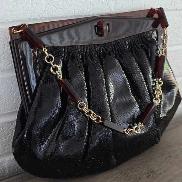 Colombetti Milano Vintage Snake Skin Purse - Picture 5 of 13